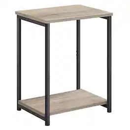 Songmics Home - Side Table, Small End Table, Nightstand for Living Room, Bedroom, Office, Bathroom - Greige and Black