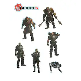Toynk - Gears of War 5 Fridge Magnet Stickers | 6 Character Designs | 7 x 10 Sheet - Blue