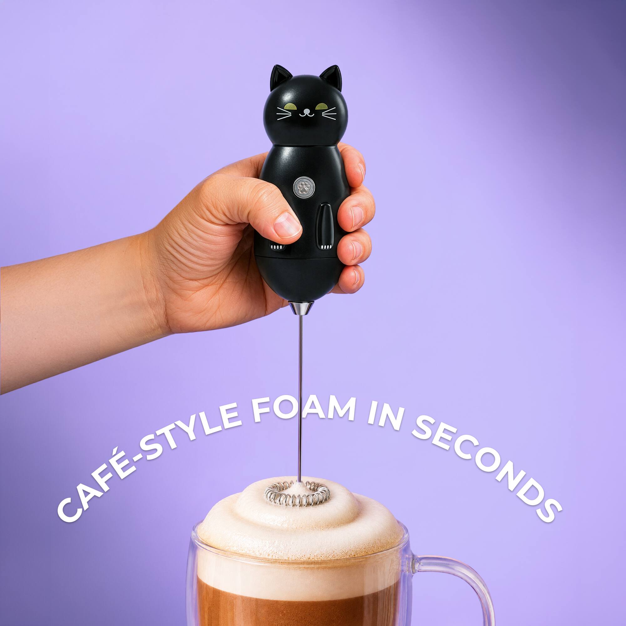 Café-style foam in seconds