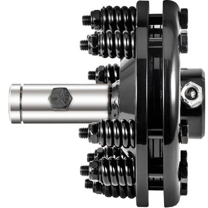 Front. Glintex - 1-3/8" PTO Slip Clutch, Adjustable Round-End Tractor Slip Clutch, 20CrMnTi Steel Friction Clutch for Rotary Cutter - Black.