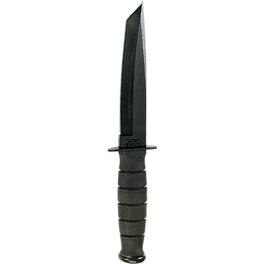 KA-BAR - 5.25" Fixed Blade Short Tanto Straight Edge Knife w/ Sheath - Black