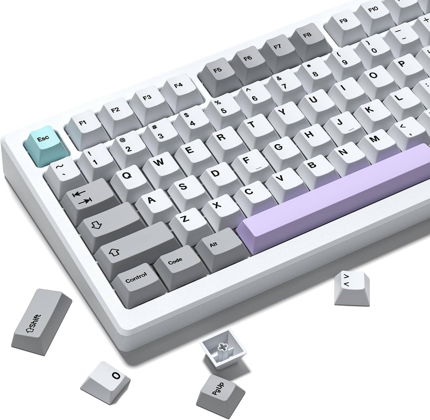 Esc ~ /
F1 ! 1
F2 @ 2 Q
F3 # 3 W A
F4 $ 4 E S Z
F5 % 5 R D X
F6 7 6 T F C
F7 & 7 Y G V
F8 * 8 U H B
F9 I 9 / J N
F10 O O K M
- - P L  
+ 1 :
Alt
Control
Code
+Shift
O
PgUp