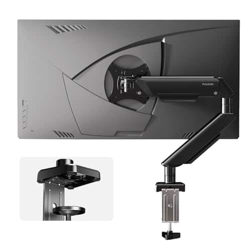 Hirose Alice - Single Monitor Mount For 13 To 32 Inch Screens Up 22 Lbs Aluminum Ultrawide Screen Arm Odyssey G9 And More Fu - Black