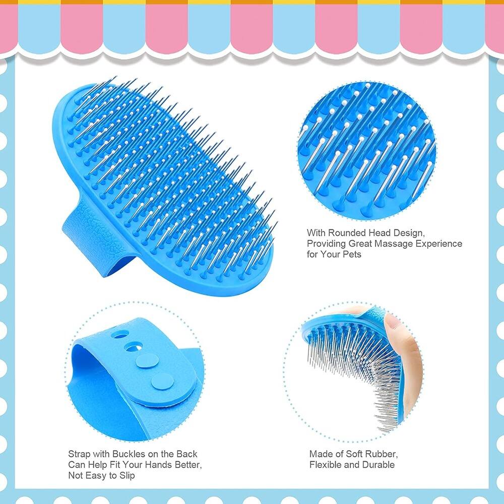 - With Rounded Head Design, Providing Great Massage Experience for Your Pets
- Strap with Buckles on the Back Can Help Fit Your Hands Better, Not Easy to Slip
- Made of Soft Rubber, Flexible and Durable