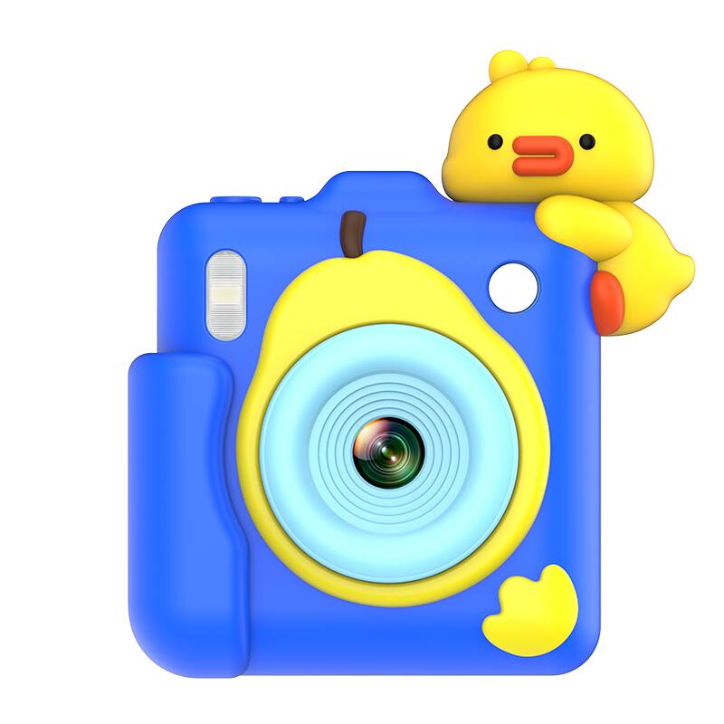 Front. Umeiluce - Kids Color Instant Print Camera D16S Cute Unicorn & Duck 48MP Toy Digital Camera with Color Thermal Printing - Blue.