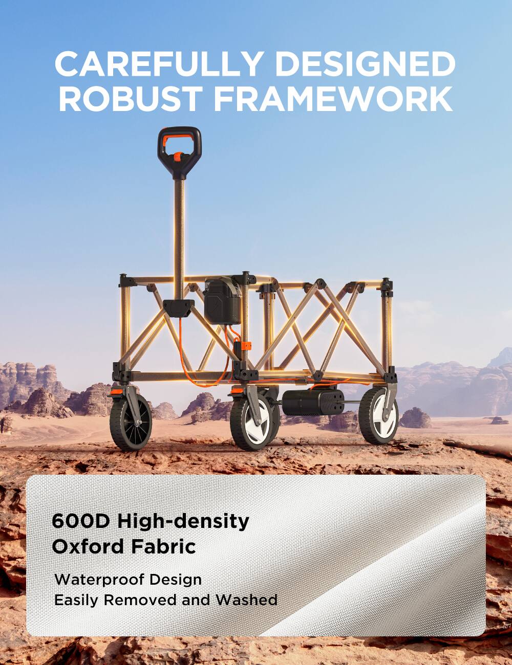 CAREFULLY DESIGNED ROBUST FRAMEWORK

600D High-density Oxford Fabric
Waterproof Design
Easily Removed and Washed