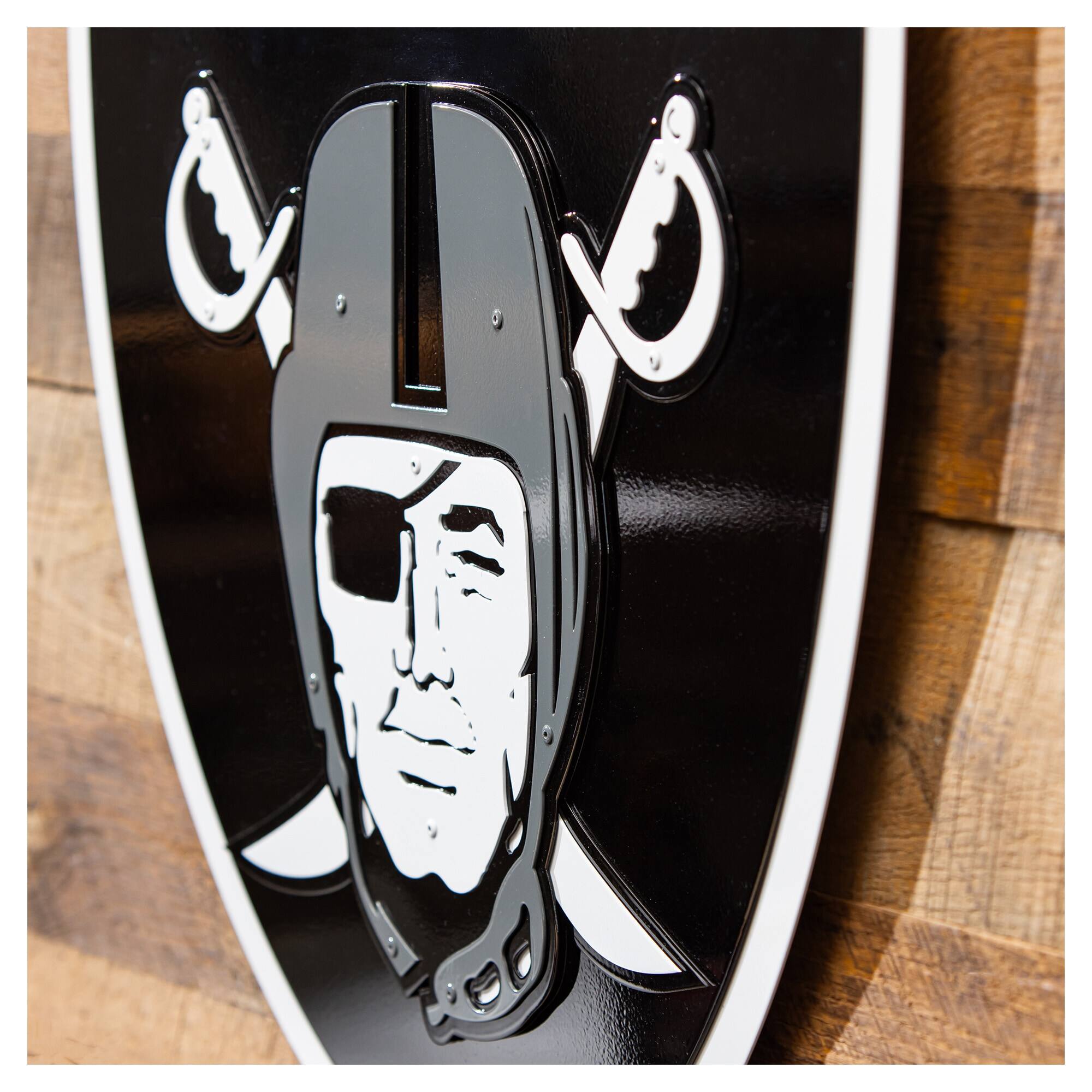 Alt View 2. Evergreen Enterprises - Las Vegas Raiders 23" Layered Metal Wall Art Sign - Multicolor.