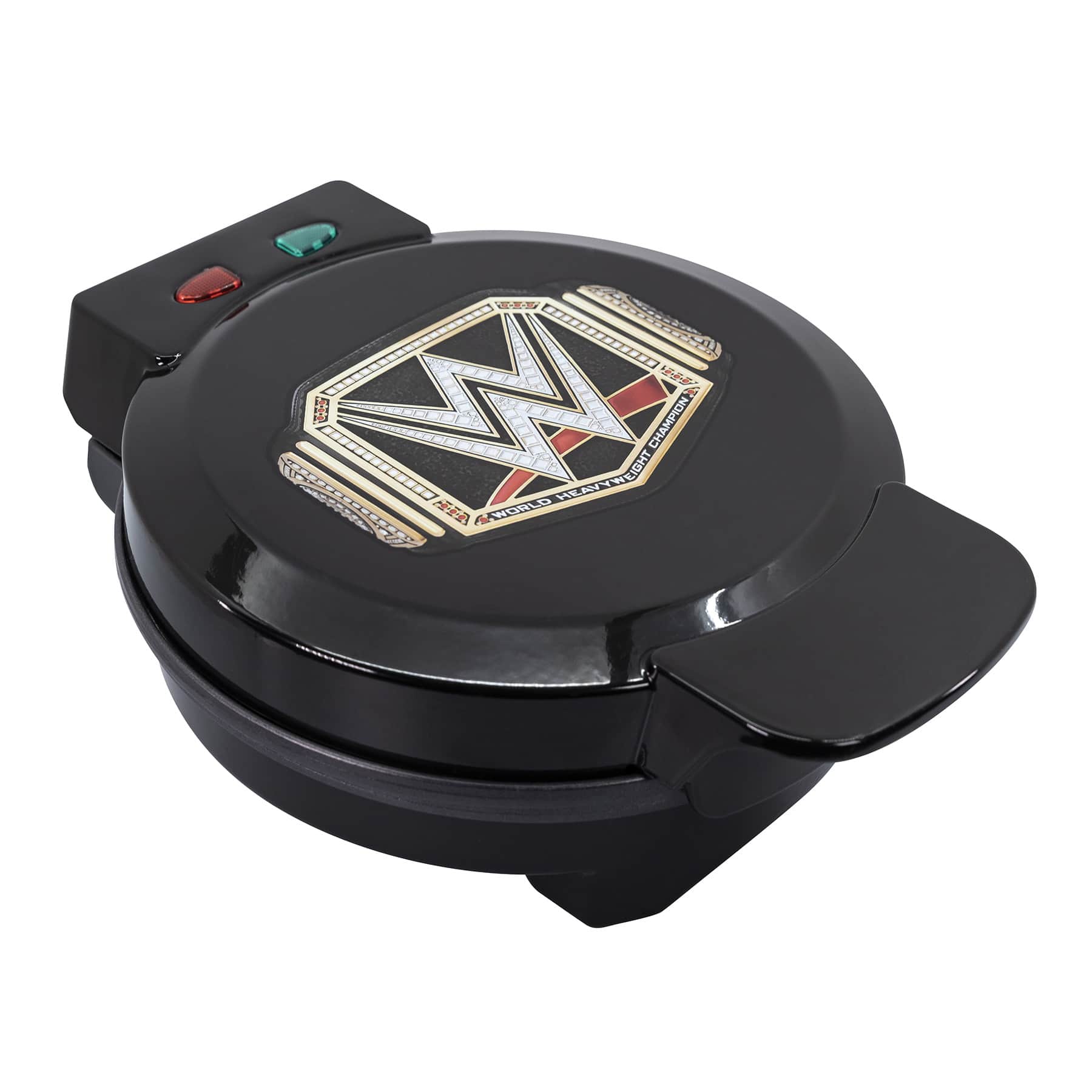 Front. Uncanny Brands - WWE Championship Belt Waffle Maker - Black.