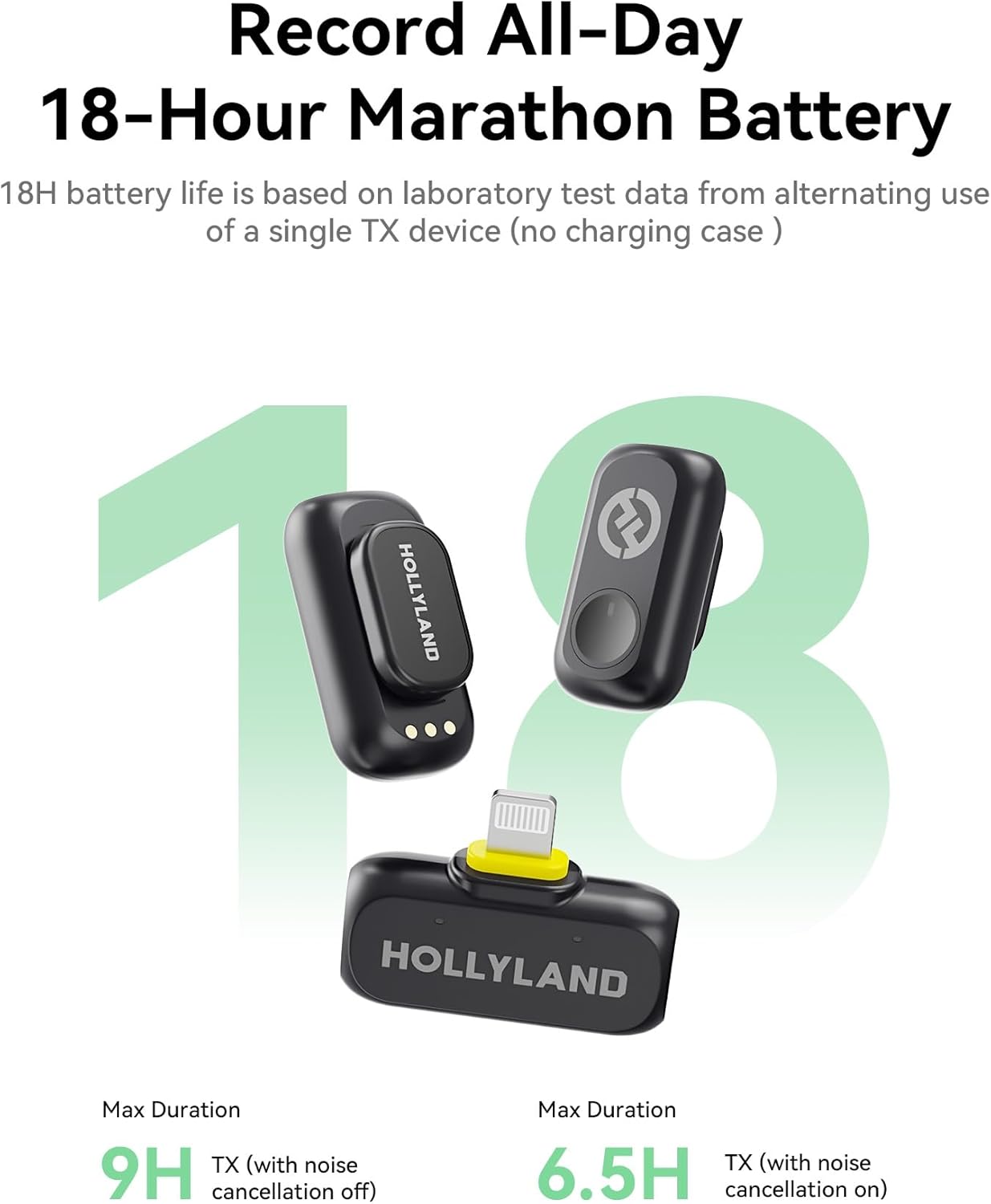 Record All-Day 18-Hour Marathon Battery

18H battery life is based on laboratory test data from alternating use of a single TX device (no charging case)

Max Duration
9H TX (with noise cancellation off)

Max Duration
6.5H TX (with noise cancellation on)