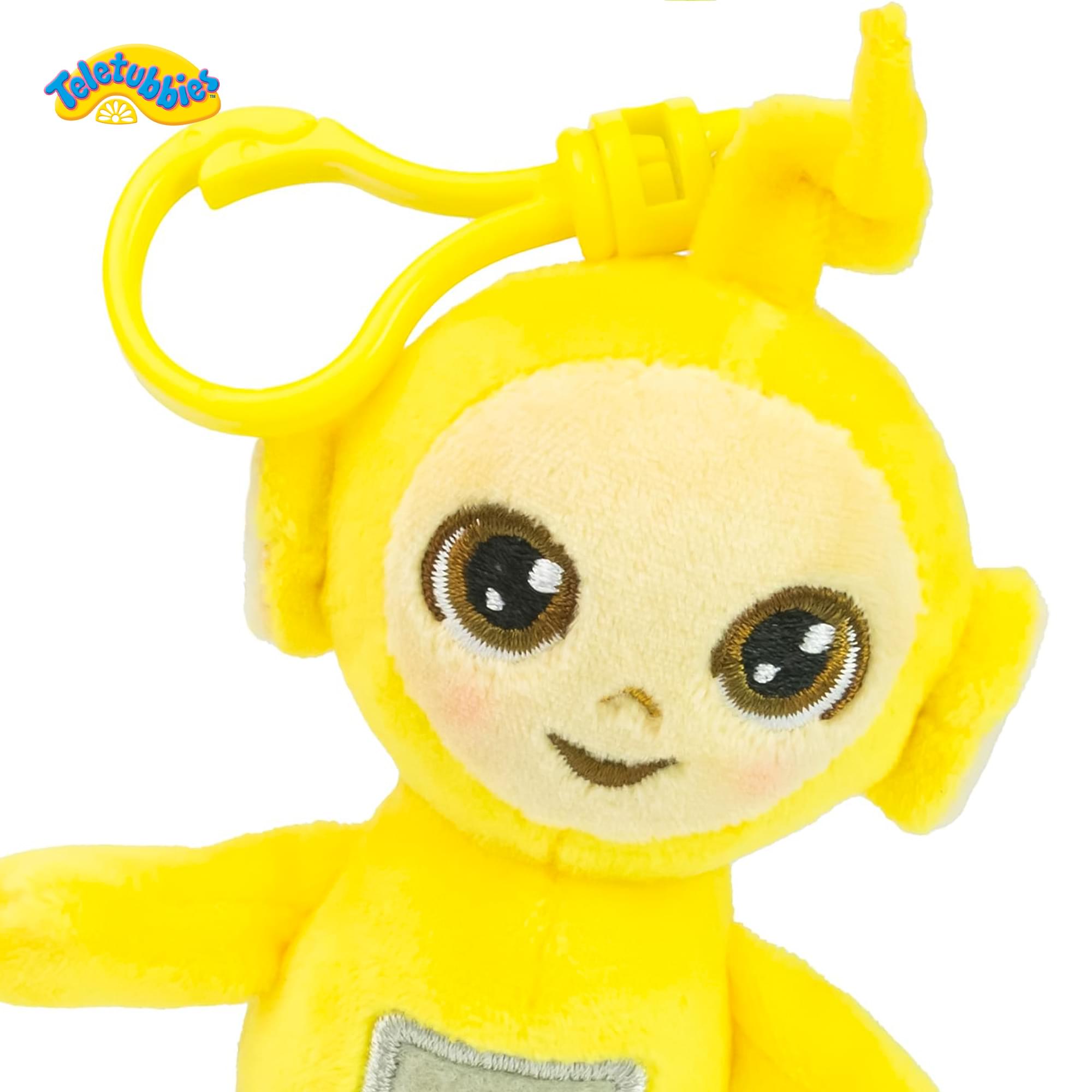 Alt View 10. The Loyal Subjects - Teletubbies 4-Inch Plush Backpack Clip | Laa Laa - Yellow.