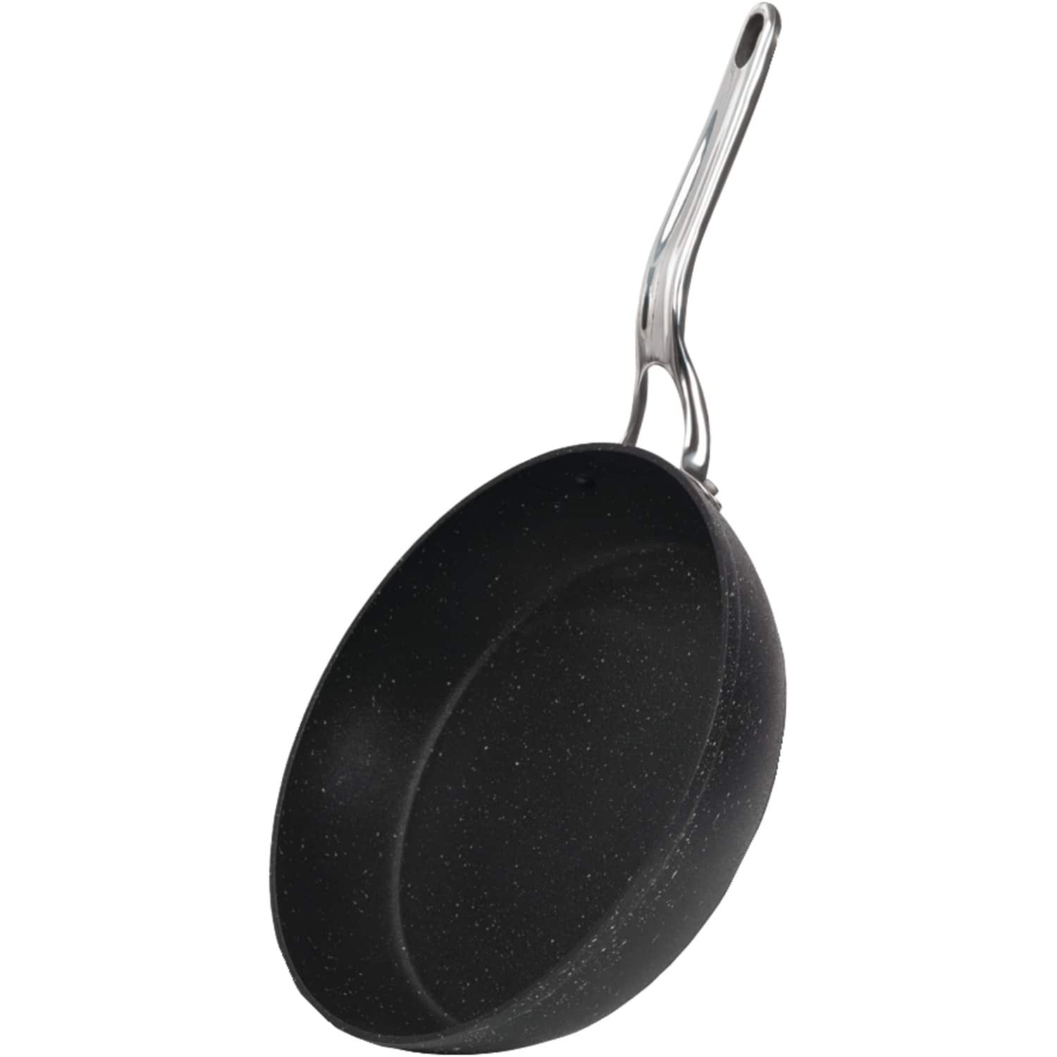 060313-004-0000 The Rock By Starfrit Fry Pan With Stainless Steel Handle (12 In.) - Black