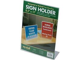 Nu-Dell - NuDell Sign Holder, 8.5" x 11" Plastic - Clear