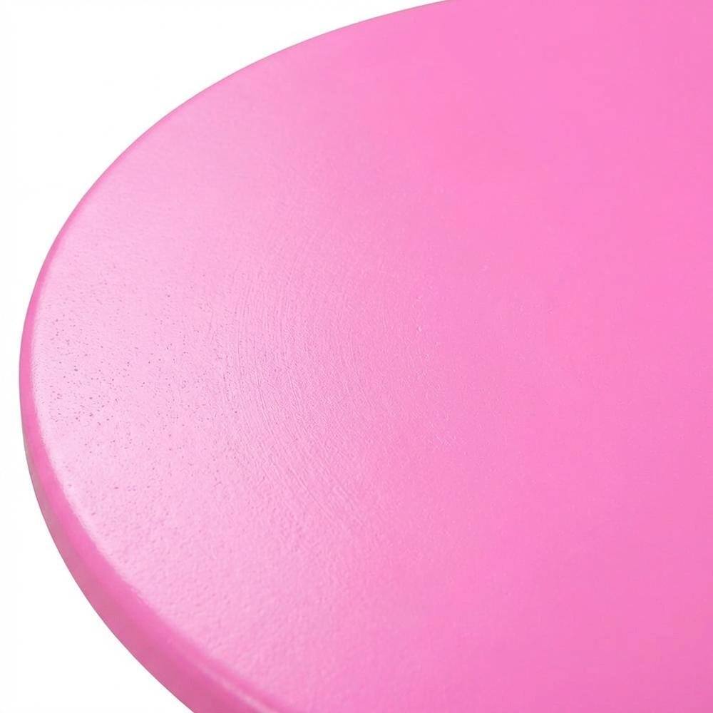 Alt View 2. FurniFact - Round Spindle Coffee Table with Classic Style and Sturdy Construction - Pink.