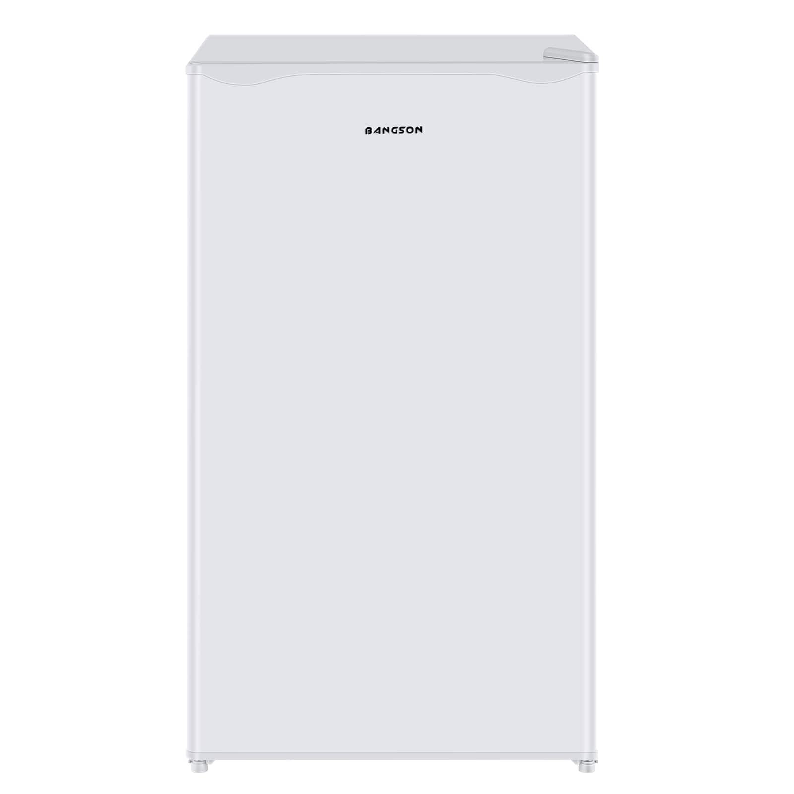 BANGSON - Mini Fridge with Freezer, 3.2Cu.Ft, Single Door Small Refrigerator, Energy-Efficient, Low Noise - White