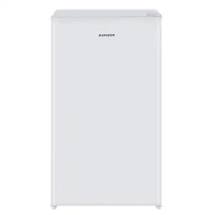Front. BANGSON - BANGSON Mini Fridge with Freezer, 3.2Cu.Ft, Single Door Small Refrigerator, Energy-Efficient, Low Noise, White - White.