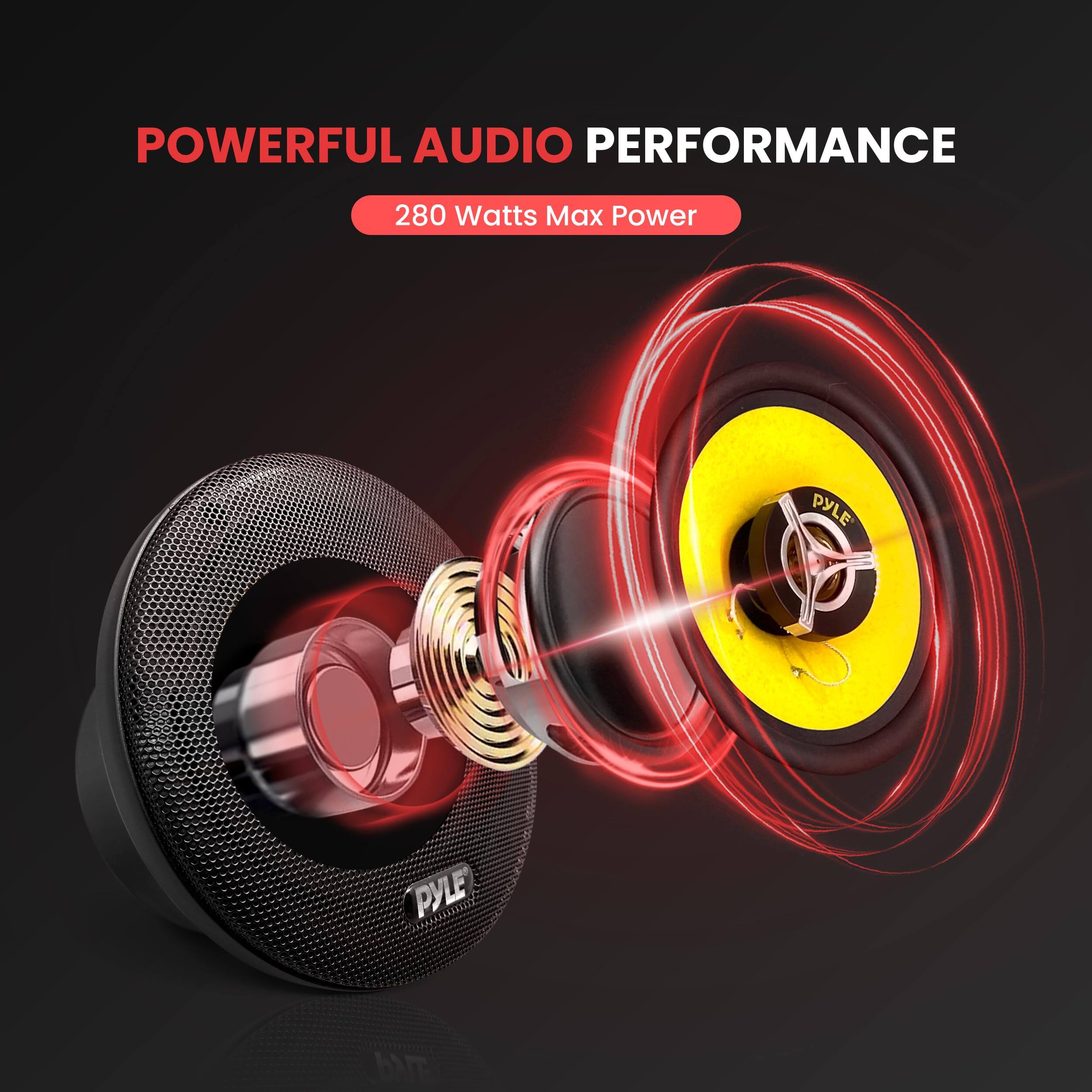 POWERFUL AUDIO PERFORMANCE
280 Watts Max Power
PYLE
PYLE