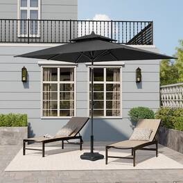 Crestlive Products - 10ft Steel Push-button Tilt Market Patio Umbrella