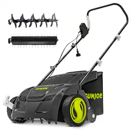 Sun Joe - 13 in. 12 Amp Electric Scarifier + Lawn Dethatcher with Collection Bag - Green