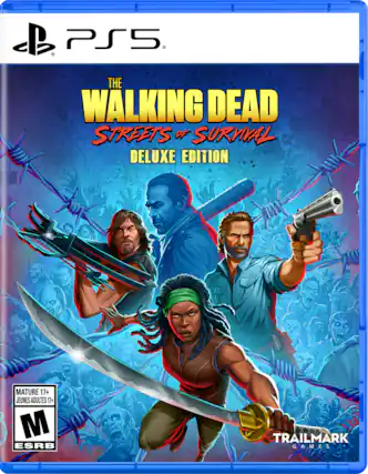 PS5 THE WALKING DEAD STREETS OF SURVIVAL DELUXE EDITION MATURE 17+ JEUNES ADULTES 17+ M ESRB TRAILMARK GAMES - M (Mature 17+)