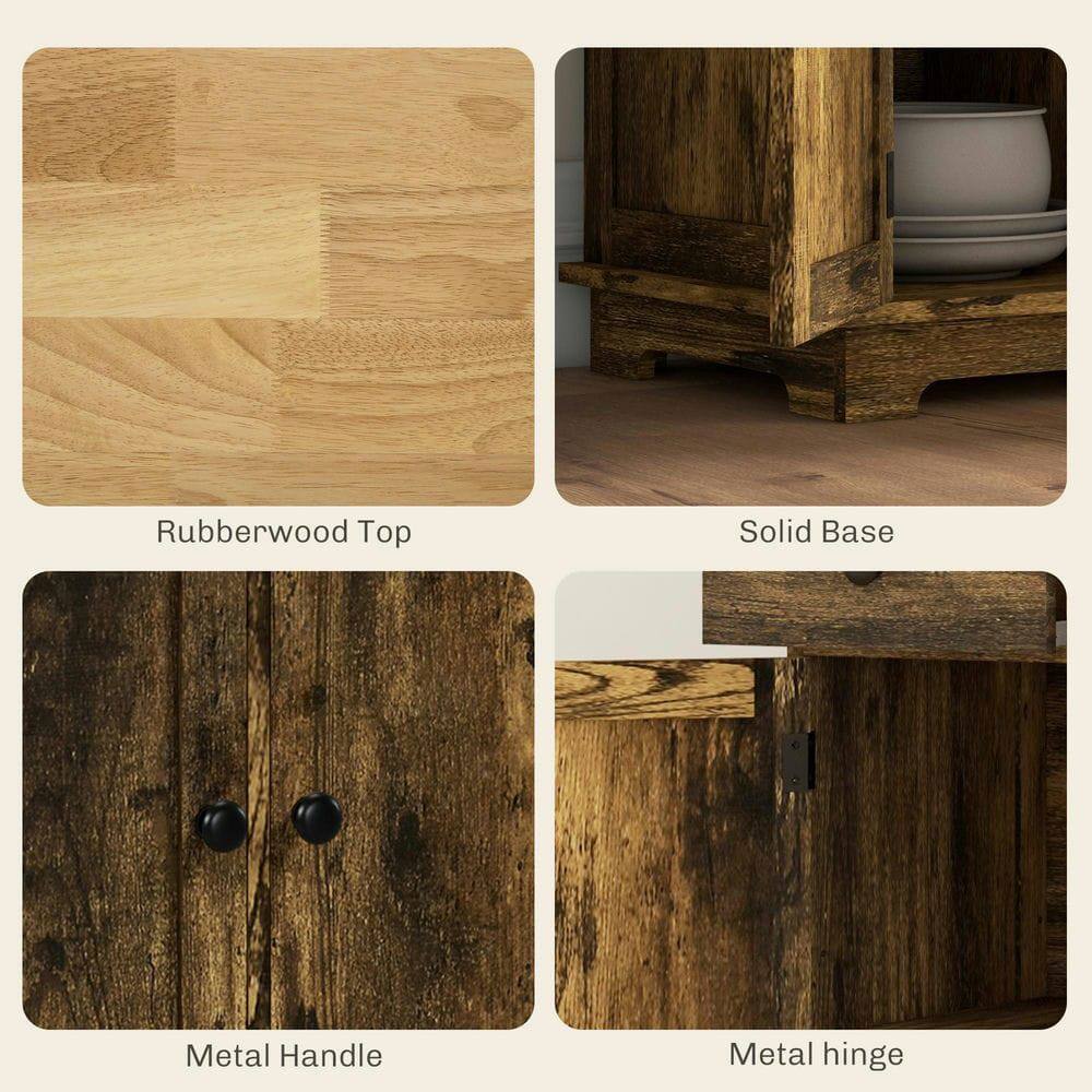 Rubberwood Top  
Solid Base  
Metal Handle  
Metal Hinge