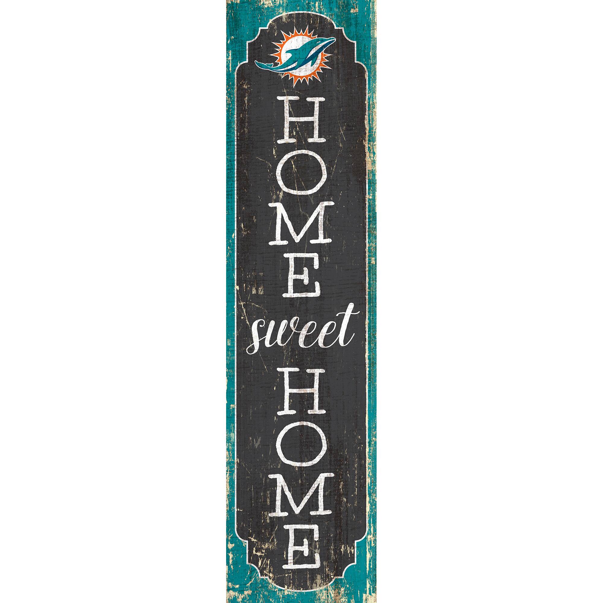 Miami Dolphins 24" Home Sweet Home Leaner Sign