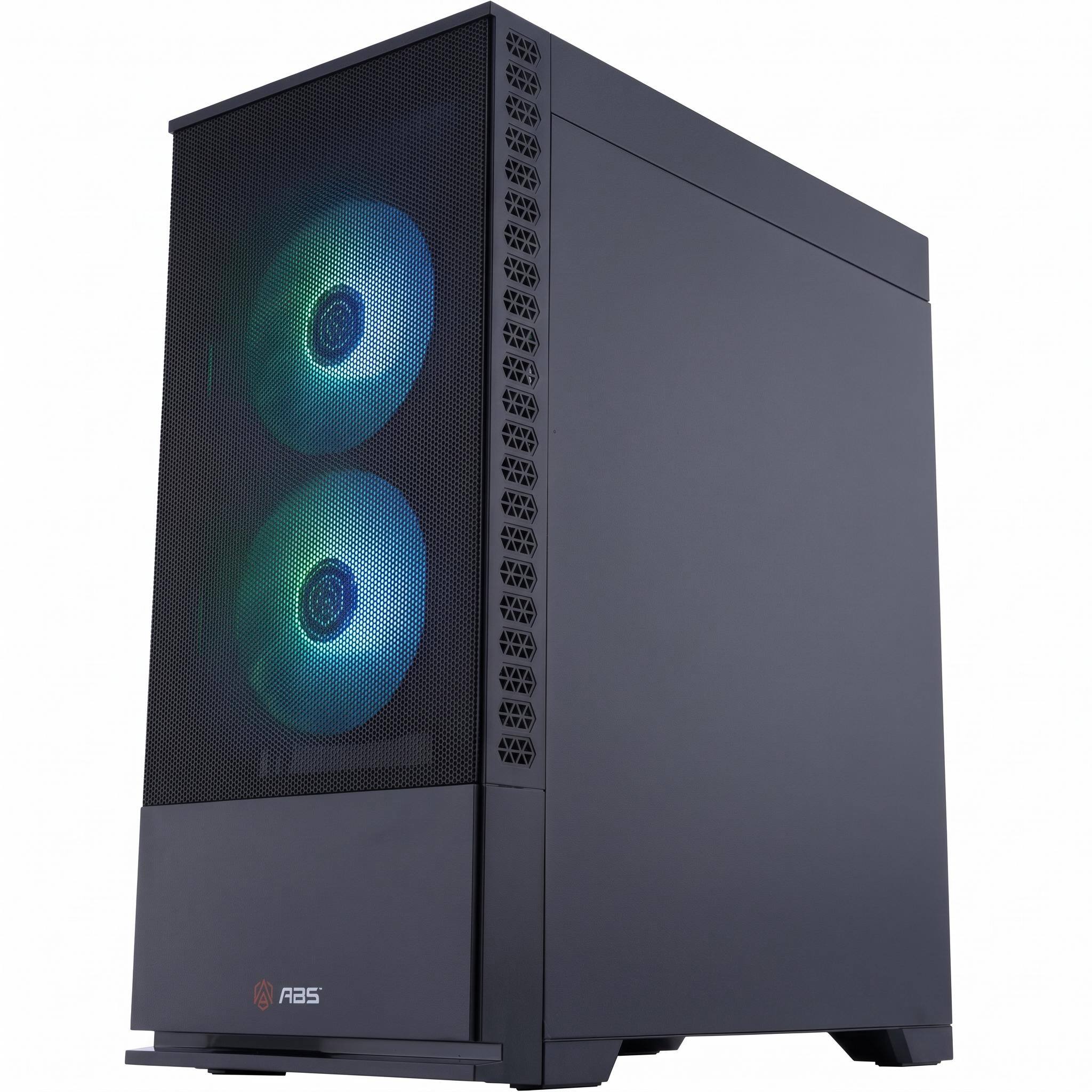 Angle. ADVANCED BATTLESTATIONS - ABS Cyclone Aqua Prebuilt Gaming PC Windows 11 Intel Core i7-14700F GeForce RTX 5060 Ti 16GB DLSS 4 16GB DDR5 1TB SSD - Aqua.