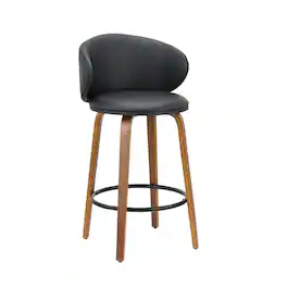 Manhattan Lane - Zubi 26 Inch Counter Height Chair, Set of 2, Wingback, Viet Nam Legs - Black, Brown