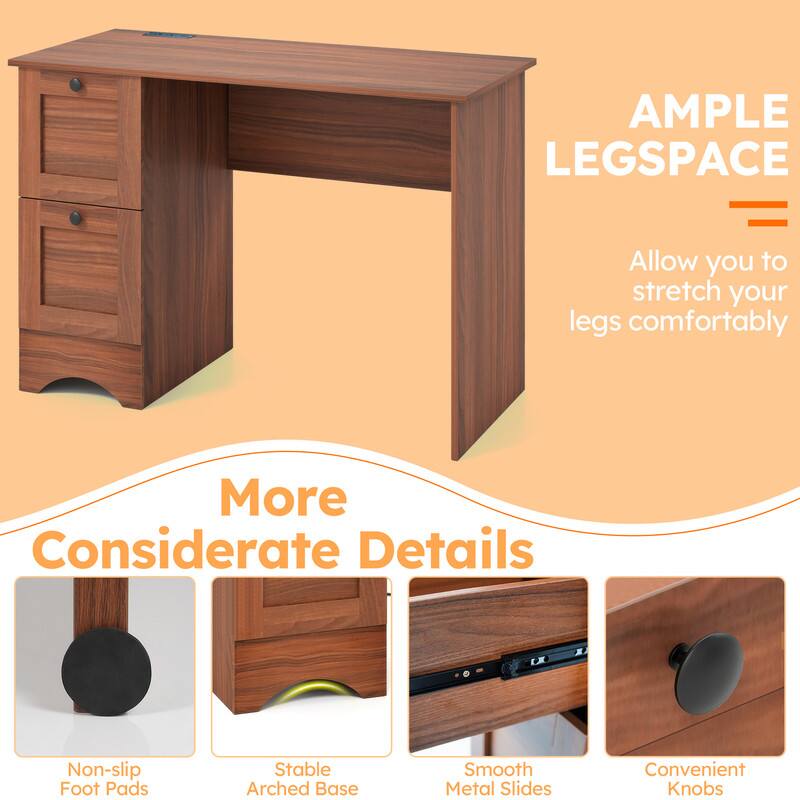 AMPLE LEGSPACE = Allow you to stretch your legs comfortably

More Considerate Details
- 3 Non-slip Foot Pads
- Stable Arched Base
- Smooth Metal Slides
- Convenient Knobs