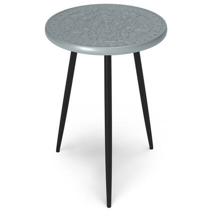 Front. Simpli Home - Sherbourne Side Table - Grey.
