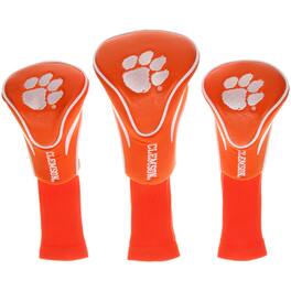 Team Golf - Clemson Tigers 3-Pack Contour Golf Club Head Covers - Multicolor