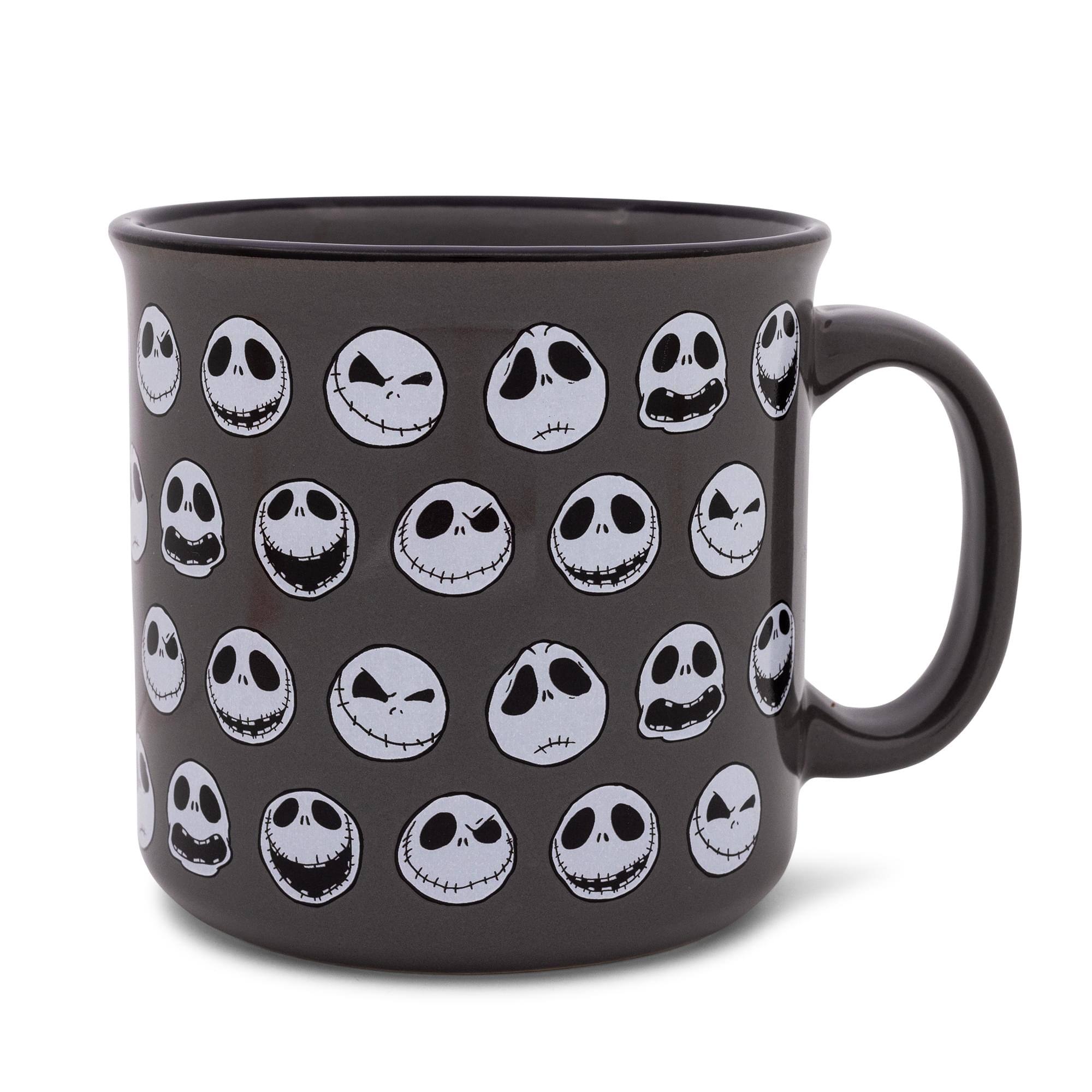 Front. Disney - Disney The Nightmare Before Christmas Jack Skellington Expressions Camper Mug - Black.