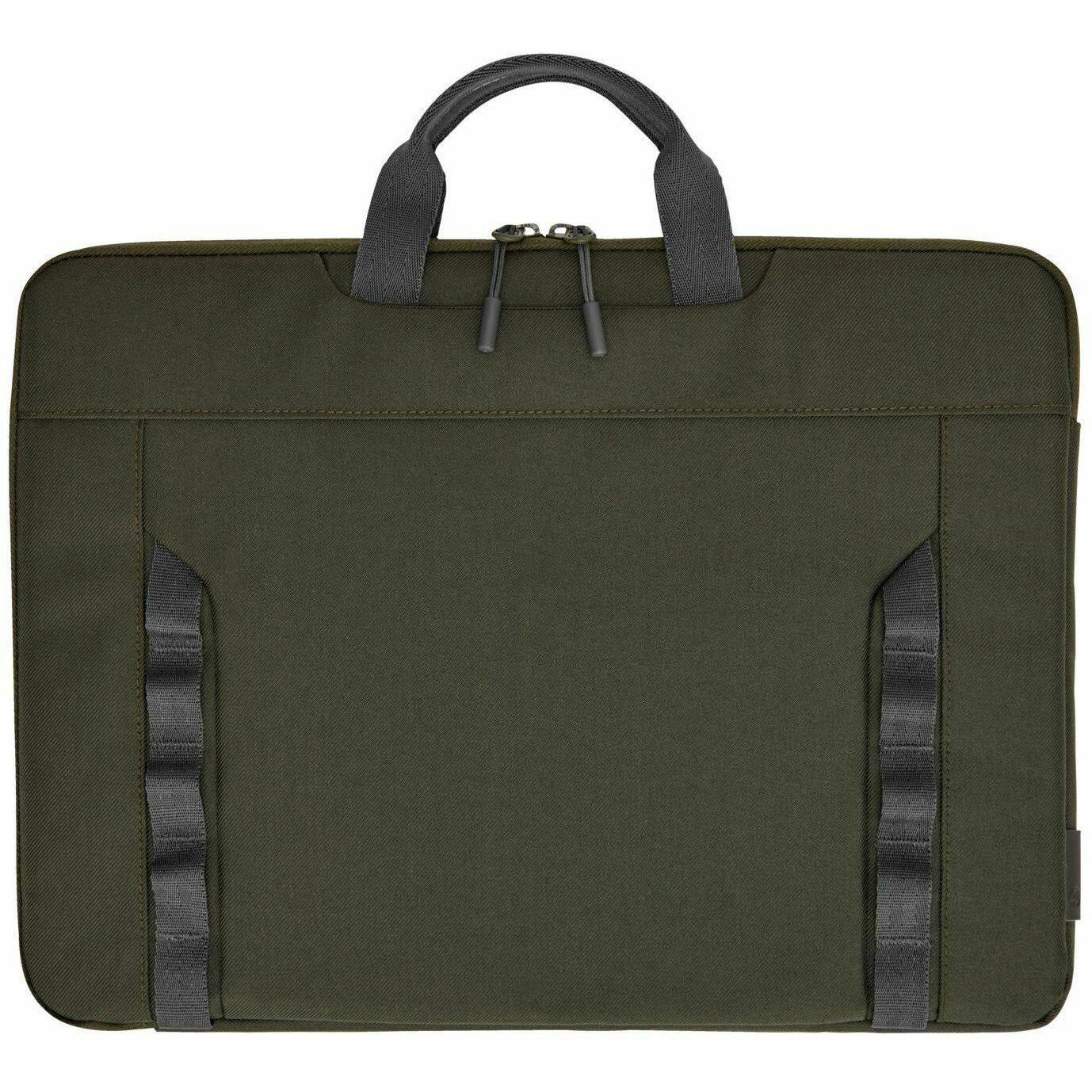 Alt View 3. HP - HP Carrying Case (Sleeve) for 15.6" Notebook - Gray, Green - Water Resistant - Plastic, Polyethylene Foam Body - Handle - Gray,Green.