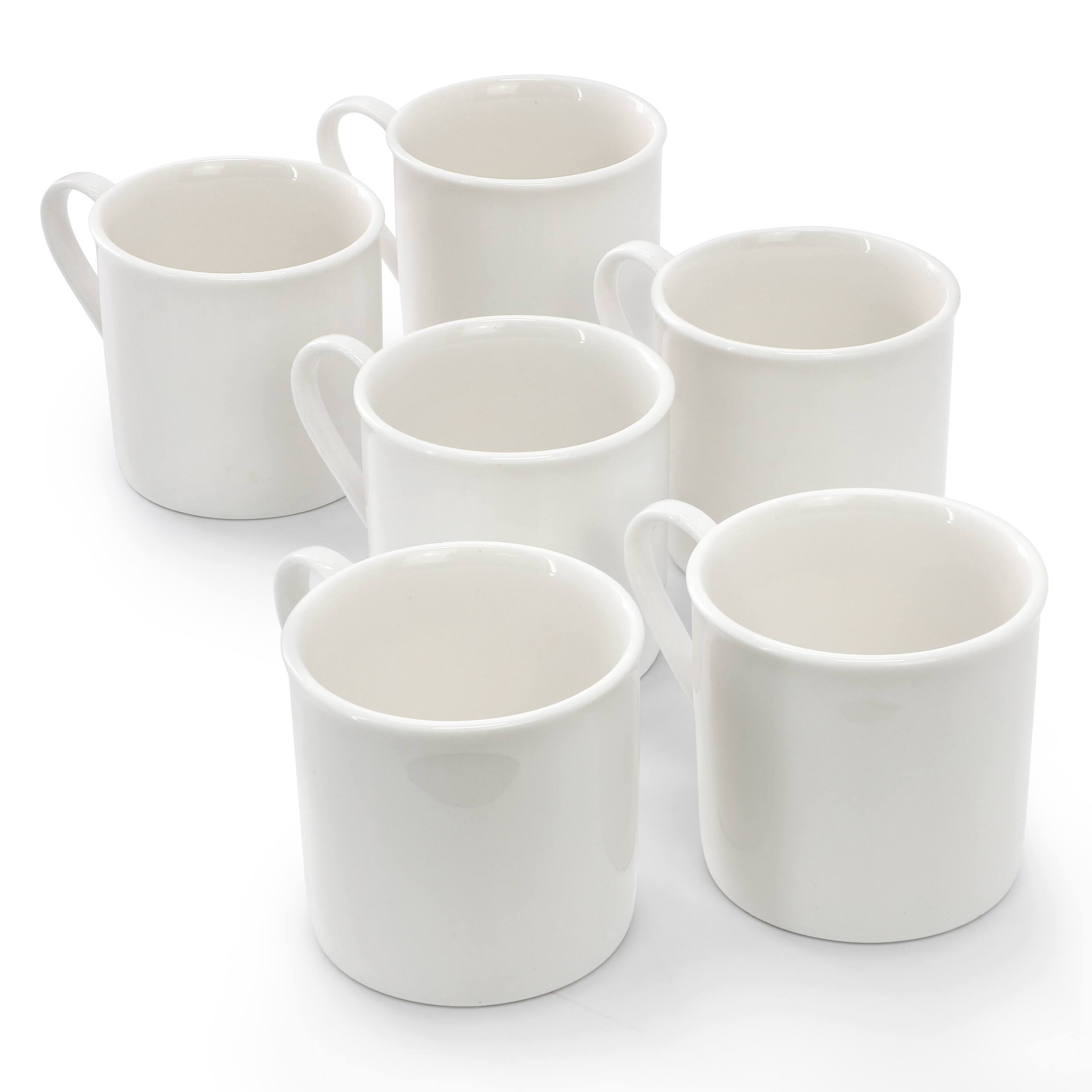 Alt View 3. Elama - Elama Aspin 12 Piece 2.5 Ounce Porcelain Espresso Cup Set in White with Saucers - White.