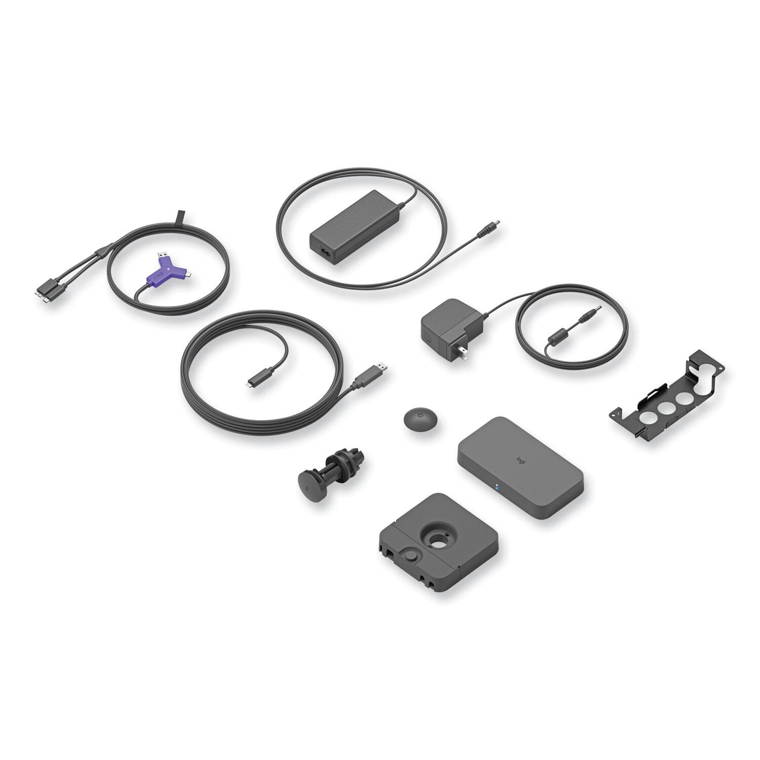 Alt View 3. Logitech - Logitech Swytch Laptop Link for Video Conferencing in Meeting Rooms - Purple/Black.