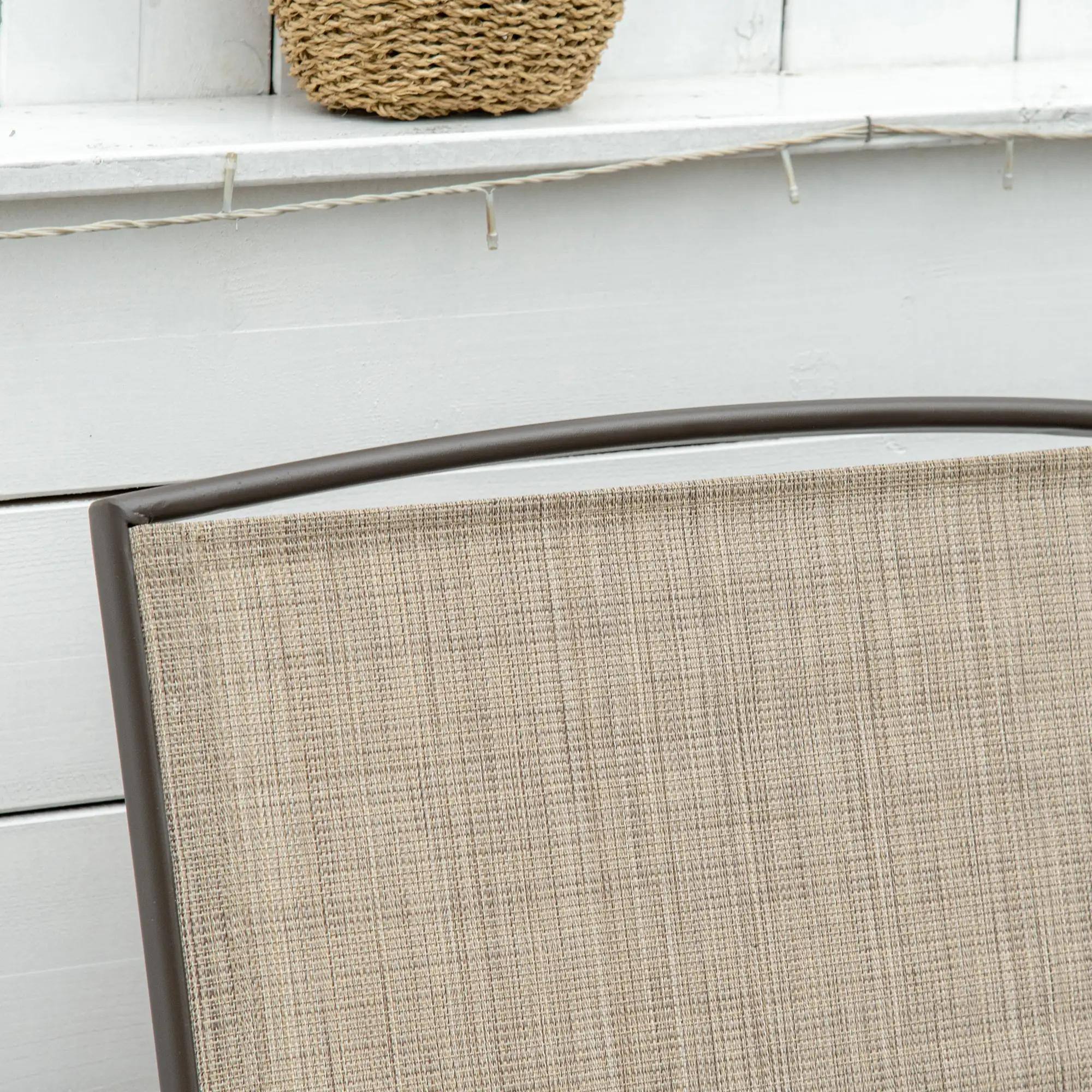 Alt View 2. Resenkos - Resenkos Outdoor Glider Bench with Mesh Fabric, Metal Frame Loveseat with Armrests,Patio Furniture for Garden Porch,Sand - Sand.