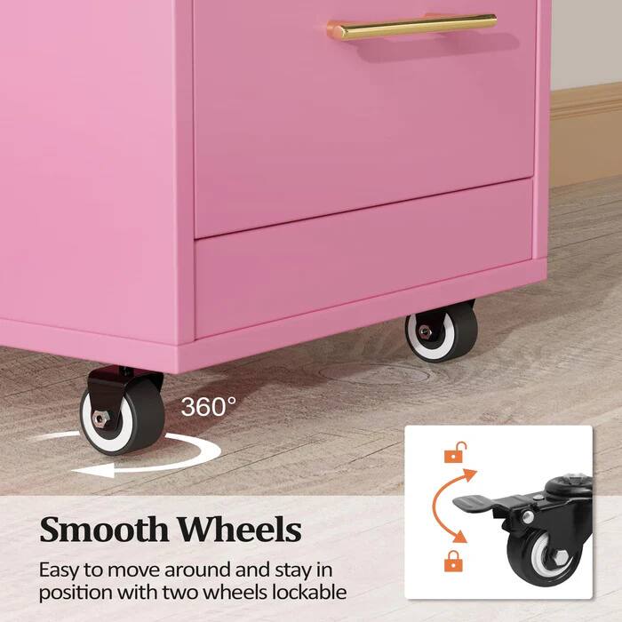 Smooth Wheels  
Easy to move around and stay in position with two wheels lockable