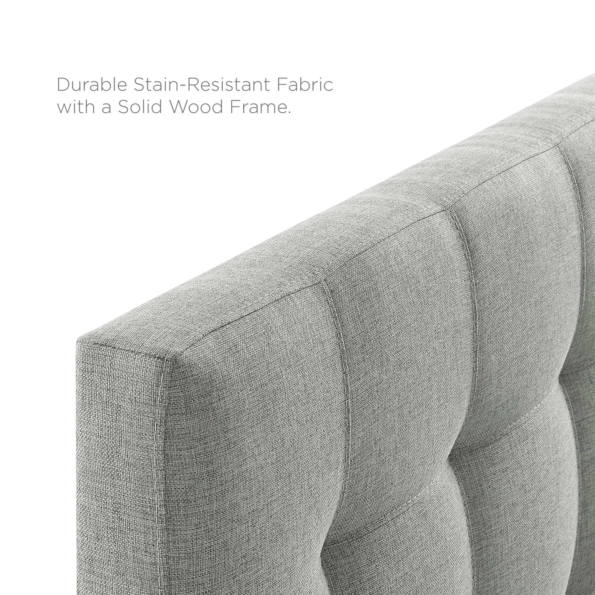 Durable Stain-Resistant Fabric with a Solid Wood Frame.