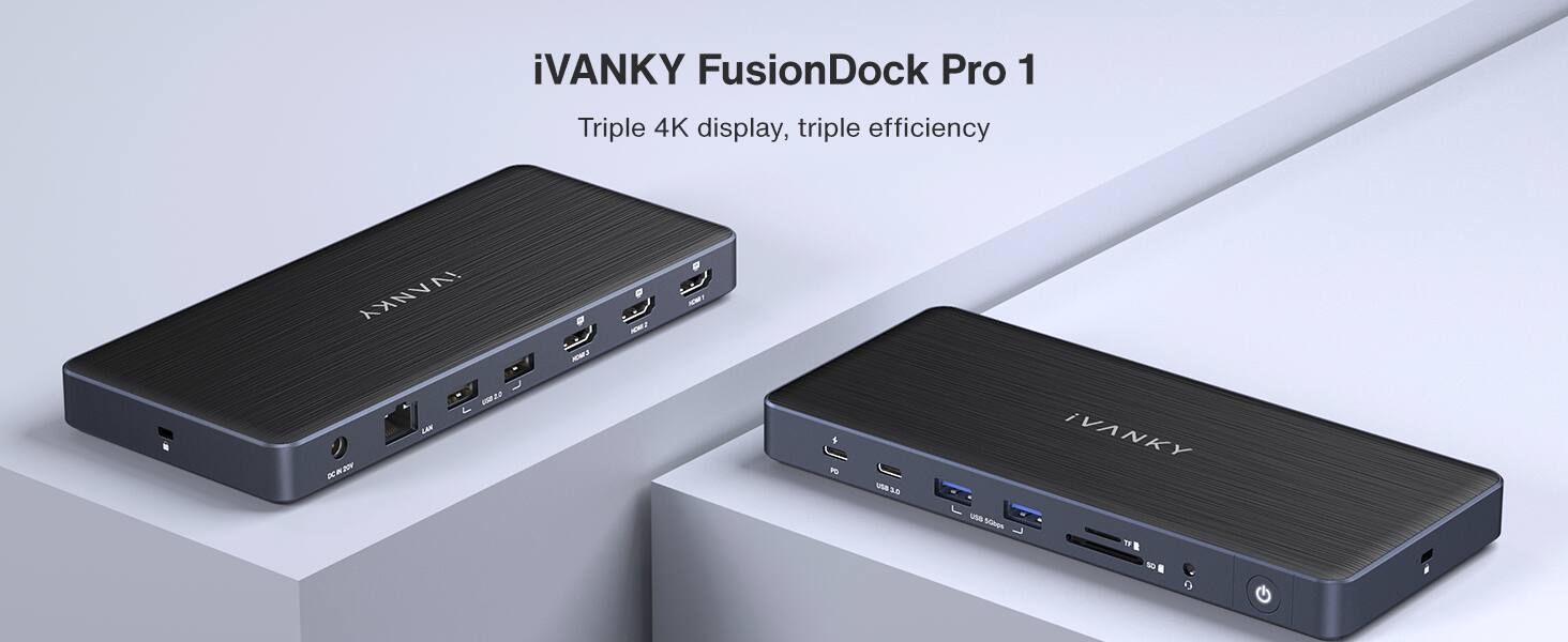 iVANKY FusionDock Pro 1 Triple 4K display, triple efficiency
