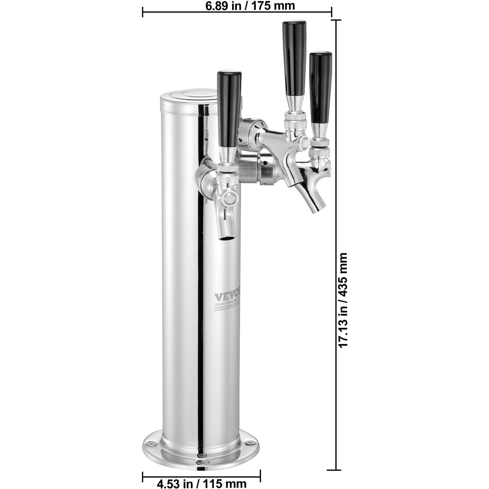6.89 in / 175 mm  
4.53 in / 115 mm  
17.13 in / 435 mm