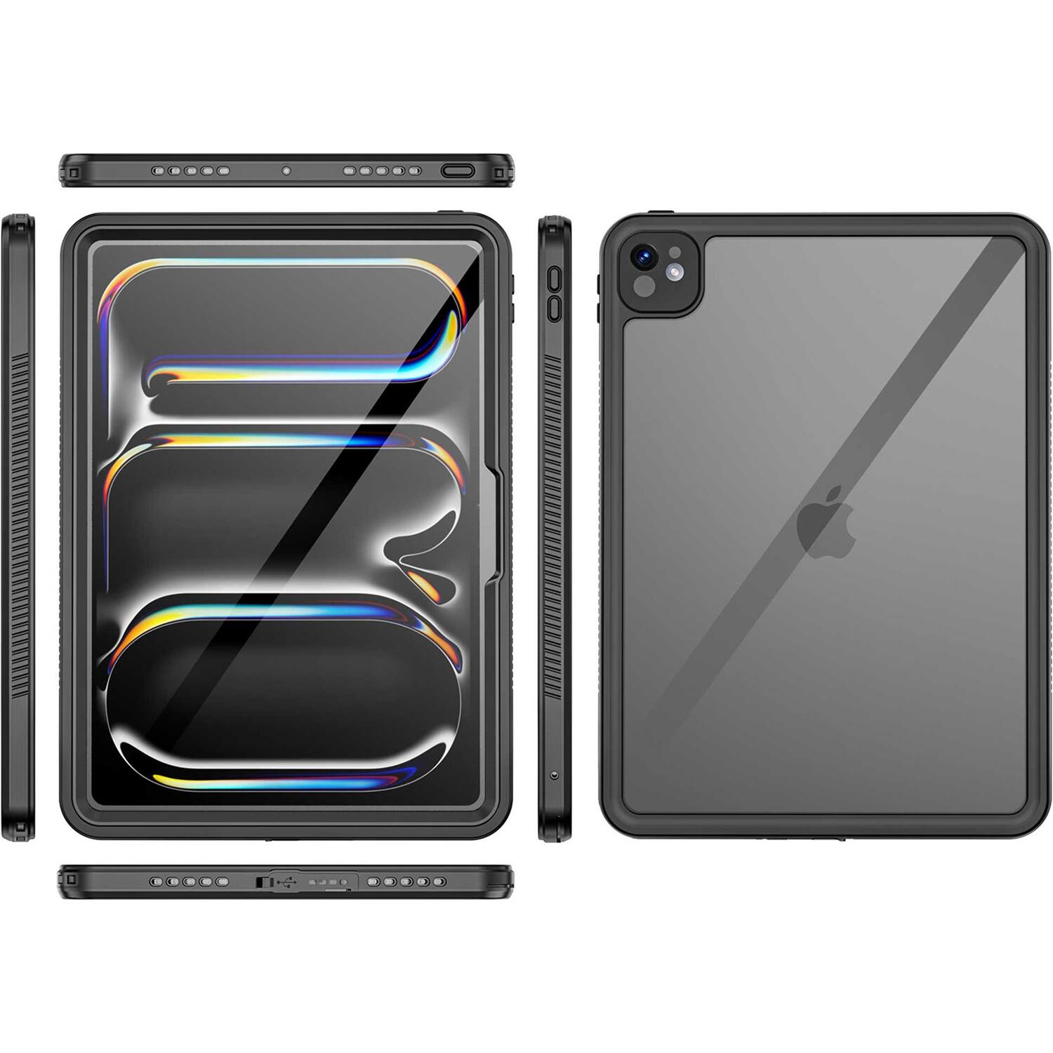 Alt View 12. SaharaCase - Oasis Series Water-Resistant Case for Apple iPad Pro (M4) 11" 2024 - Clear/Black.