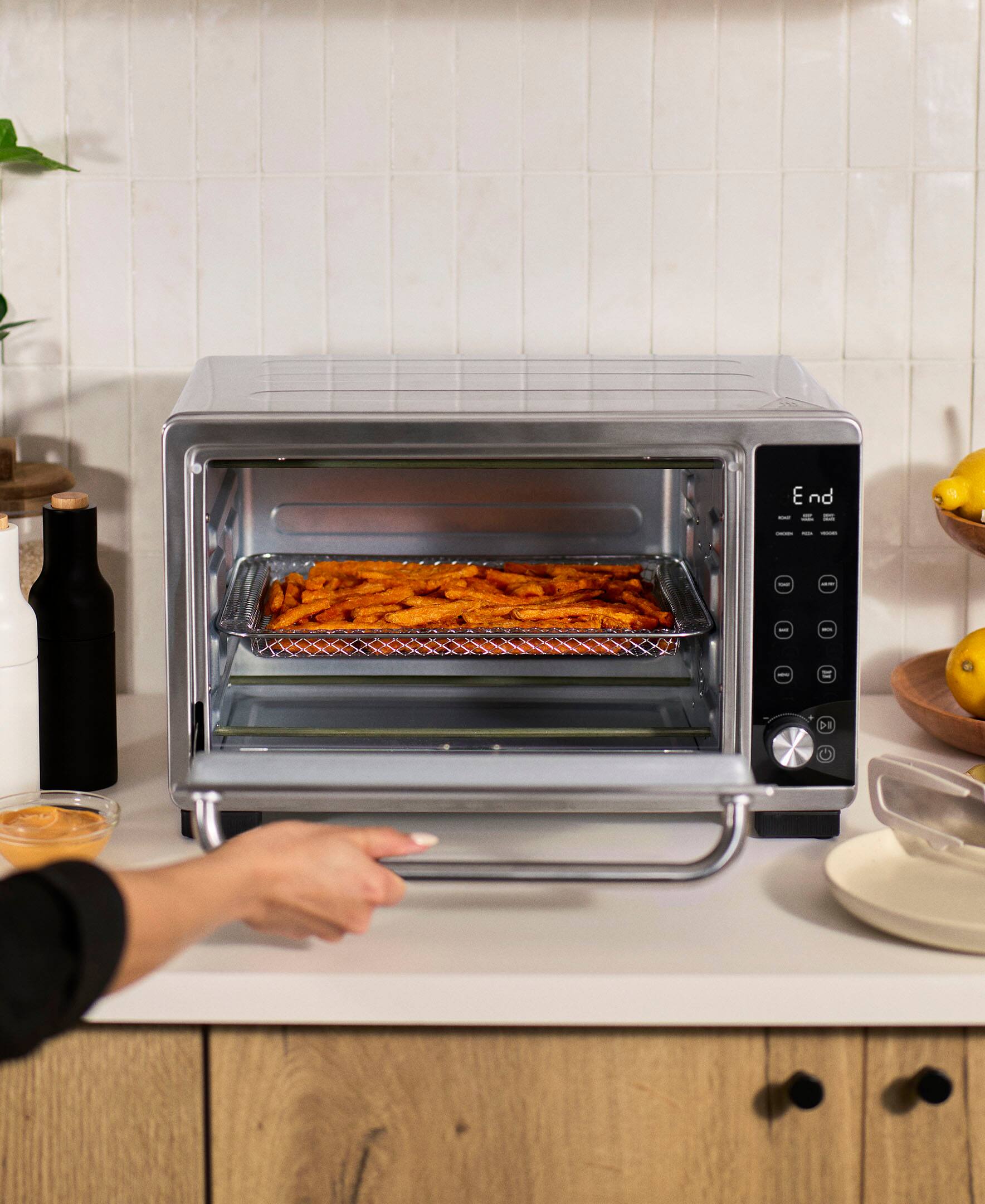 Alt View 3. bella PRO - 6-Slice Air Fryer Toaster Oven - Stainless Steel.