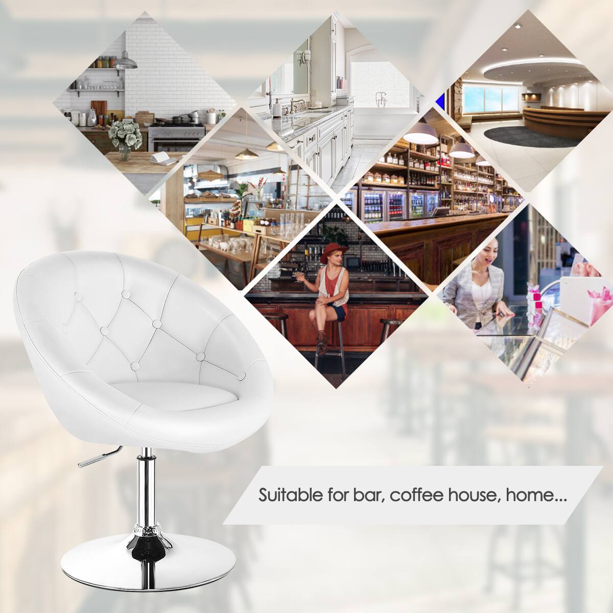 Suitable for bar, coffee house, home...