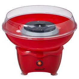 Brentwood - Classic Cotton Candy Maker, Sugar Scoop, Detachable Bowl, Sugar Guard, 10 Straws, 500W, CC-4020R - Red
