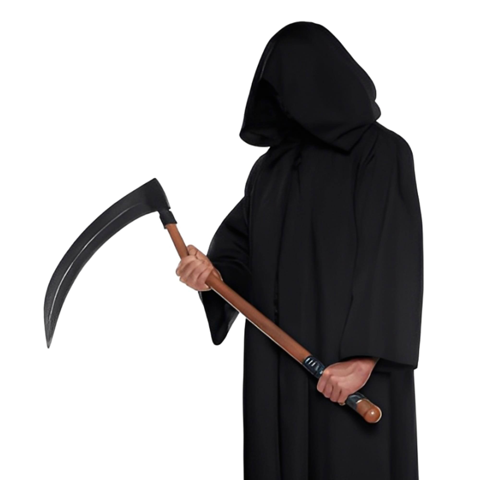 Alt View 1. Underwraps - Black Hooded Horror Cloak Adult Costum | Standard - Black.
