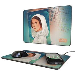 Keyscaper - Star Wars: A New Hope Portrait 15-Watt Wireless Charger and Mouse Pad - Princess Leia Organa