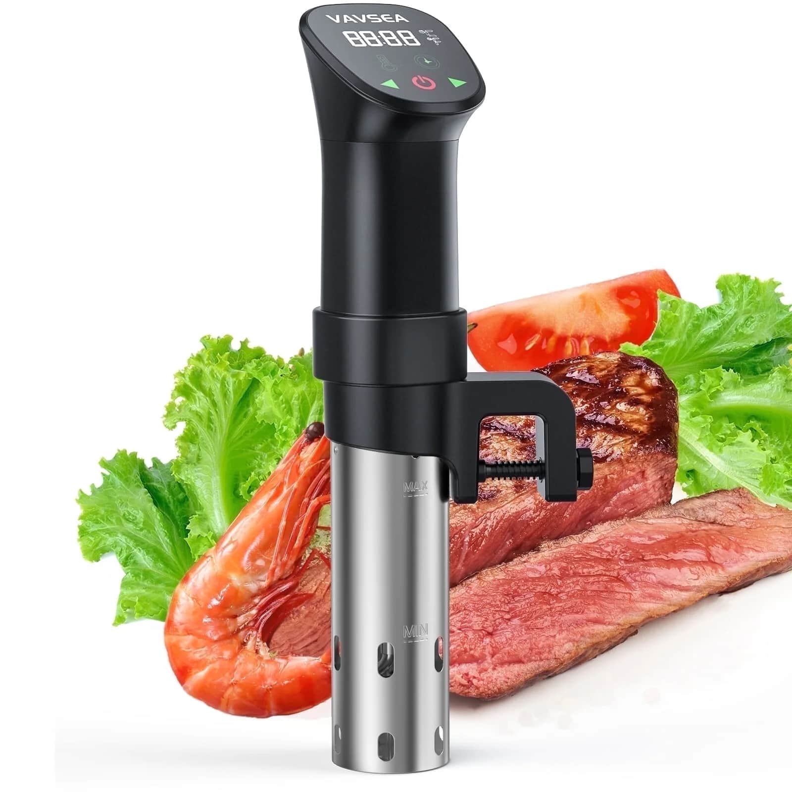 VAVSEA - Sous Vide Machines, Precision Cooker, Waterproof Immersion Circulator with Digital Touch Screen and Accurate Temperature - Black