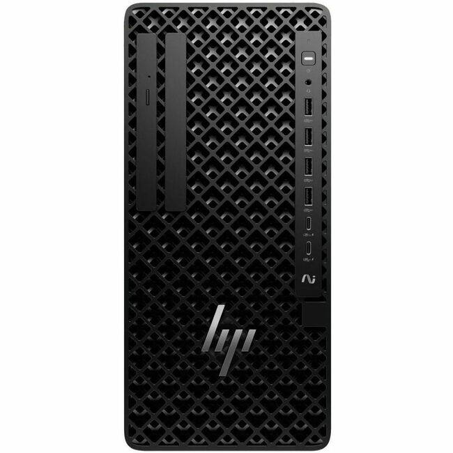Front. HP - HP Z1 G1i Desktop Computer - Intel Core Ultra 7 265 - 64 GB - 1 TB SSD - Tower - Black - Intel Q870 Chip - Windows 11 - Black.