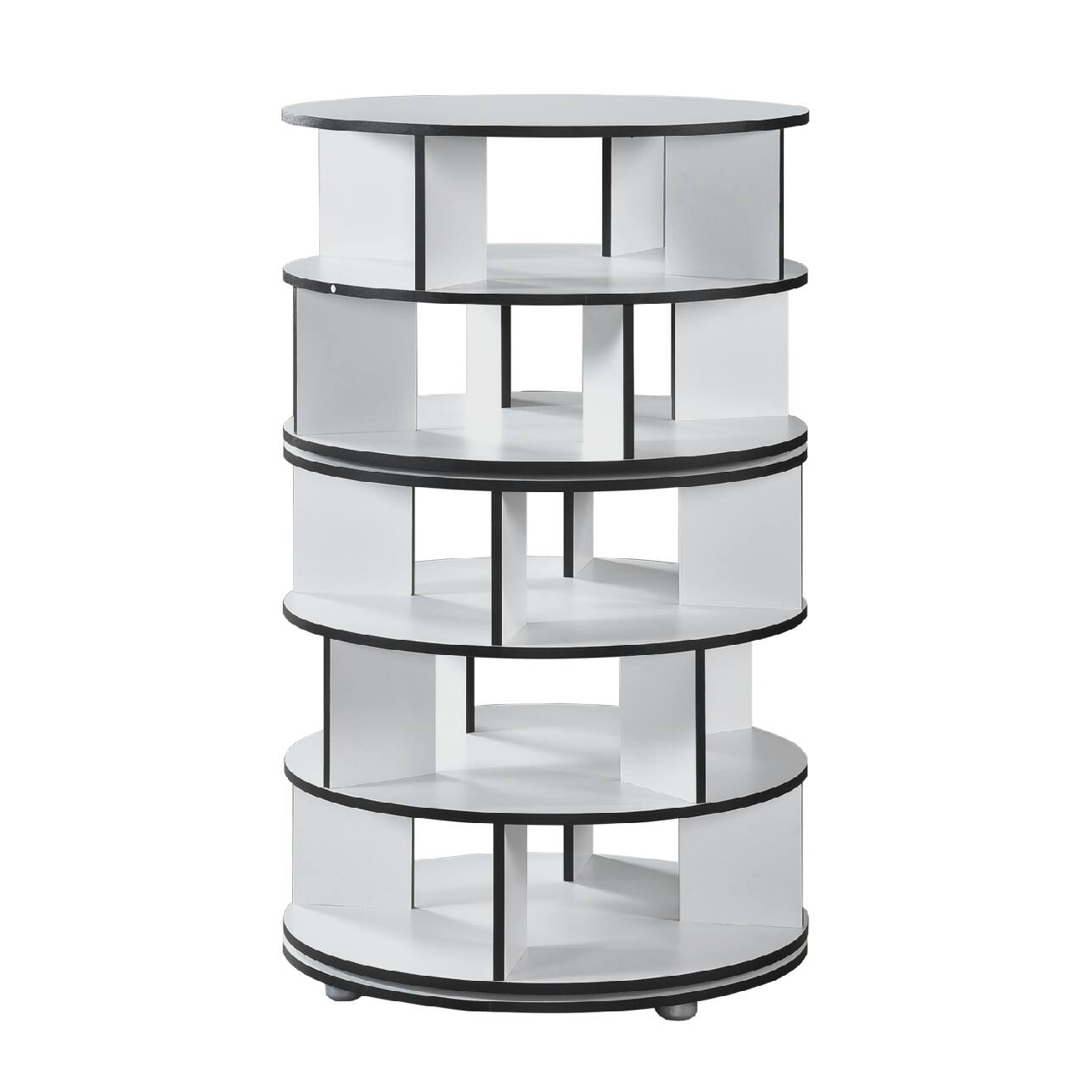 Alt View 2. Kings Brand Furniture - Kings Brand Furniture - 5-Tier Rotating Shoe Rack, 360° Revolving Lazy Susan Spinning Shoe Rack Tower Storage Organizer - White.