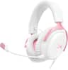Front. HyperX - Cloud III Wired Gaming Headset for PC, PS5, PS4, Xbox Series X|S, Xbox One, Nintendo Switch, and Mobile - White/Pink.