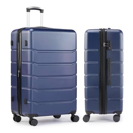 Front. Vulpecula Spade - 24 Inch Expandable Hardside Carry On with Spinner Wheels & TSA Lock, ABS Hard Shell Lightweight Rolling Luggage - Blue-C.